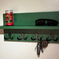 Entryway Shelf with Hooks — Green