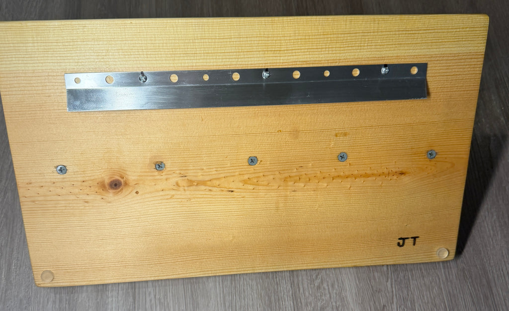 Entryway Shelf with Hooks — Natural Wood